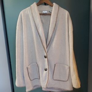 Women's Cream Cardigan Coat